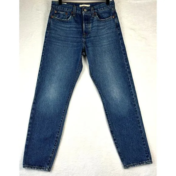 Levi's Premium Wedgie Icon Fit Ankle Jeans Women's Size 28 Oxnard Edge Dark Wash