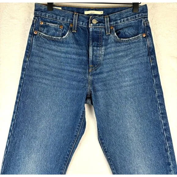Levi's Premium Wedgie Icon Fit Ankle Jeans Women's Size 28 Oxnard Edge Dark Wash