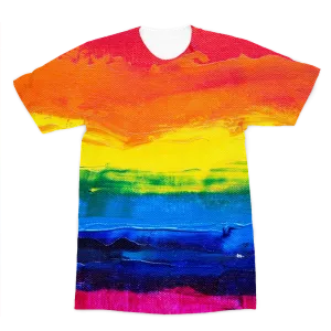 LGBT Pride Rainbow Canvas Paint Premium Adult T-Shirt