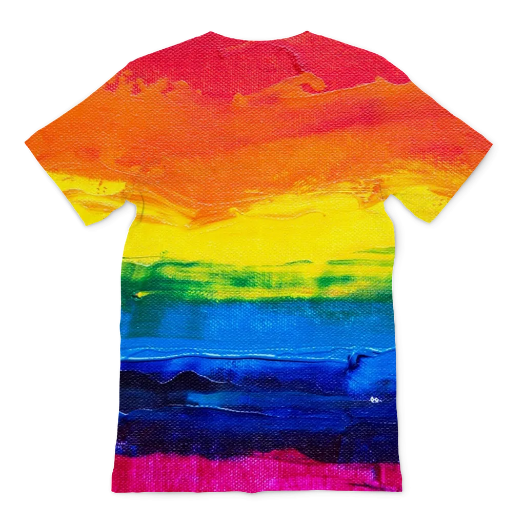 LGBT Pride Rainbow Canvas Paint Premium Adult T-Shirt