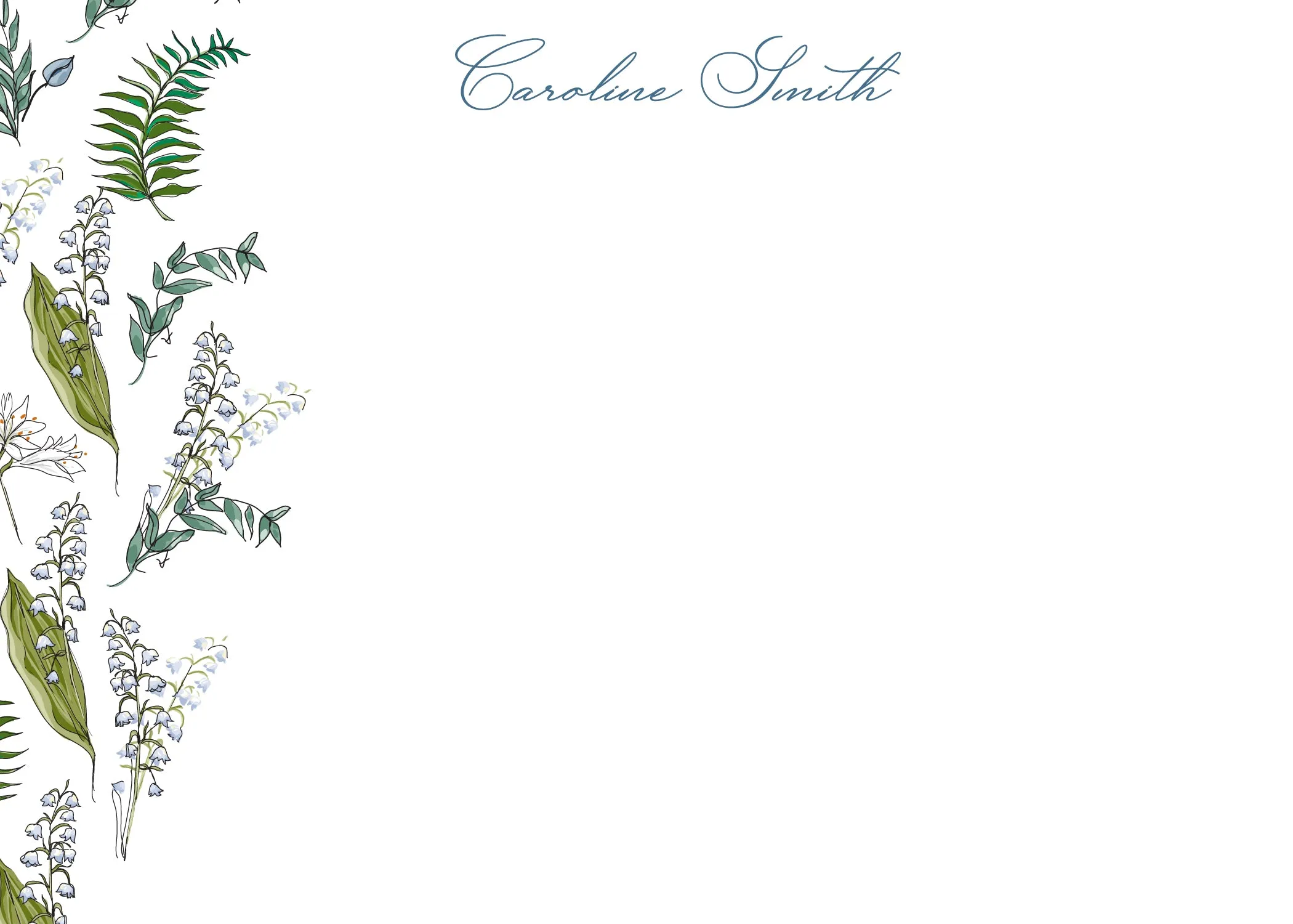 Lily of the Valley Stationery