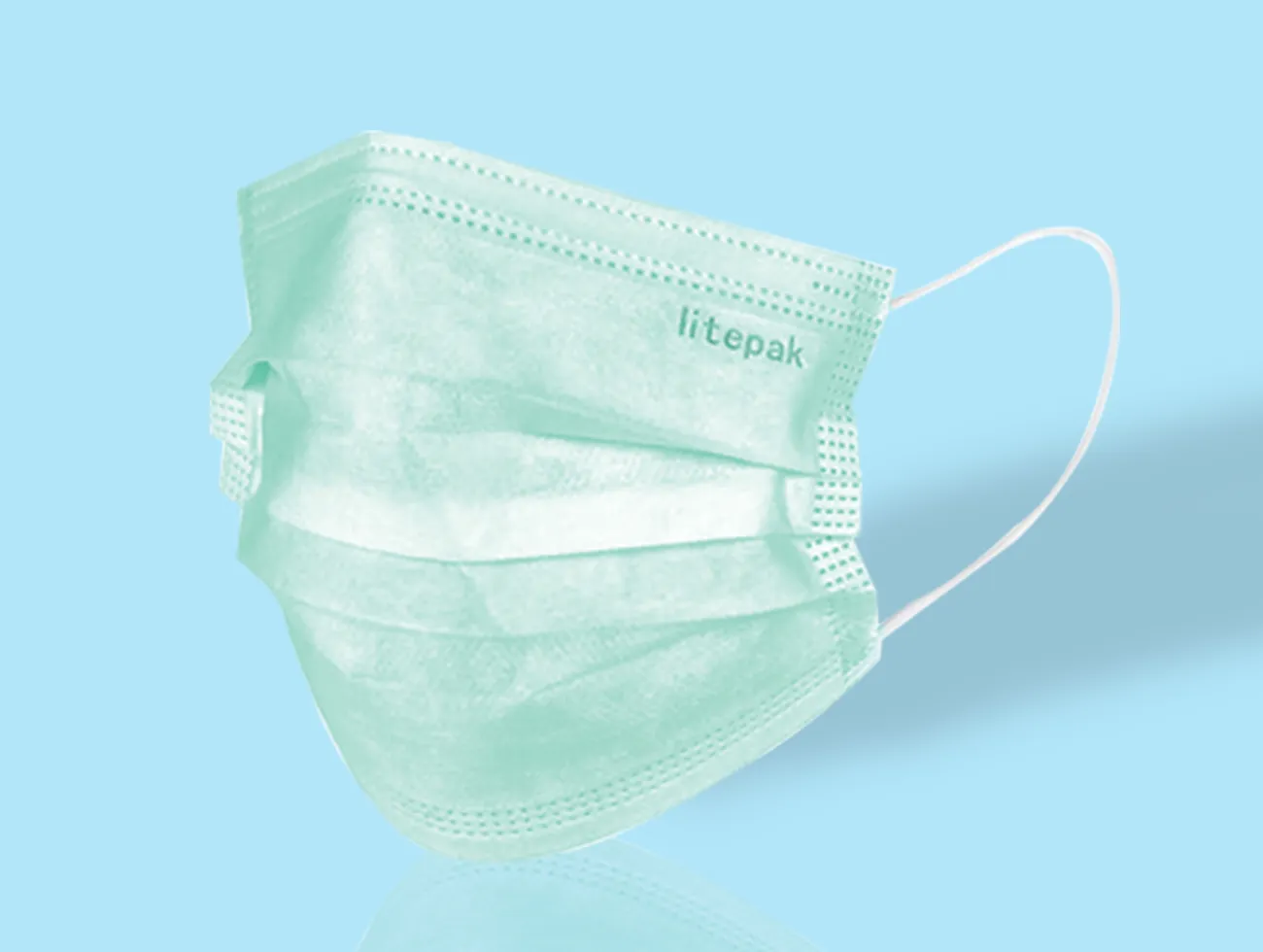 Litepak Premium Disposable Face Masks 3-Ply, Various Colors (50-Pack)