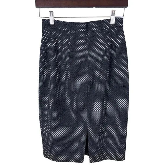 LK Bennett Carlotta Pencil Skirt Micro Dot Dark Navy New 4