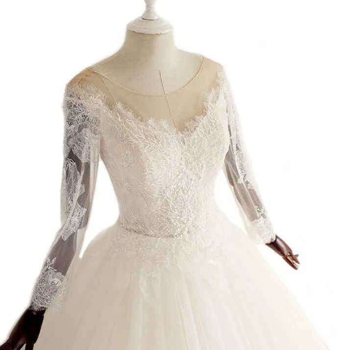 Long Sleeves Scoop Hot Selling Wedding Dresses Online, Fashion Modest Bridal Gown, WD0278