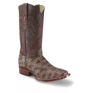 Los Altos Brown Matte Pirarucu Square Toe Boots