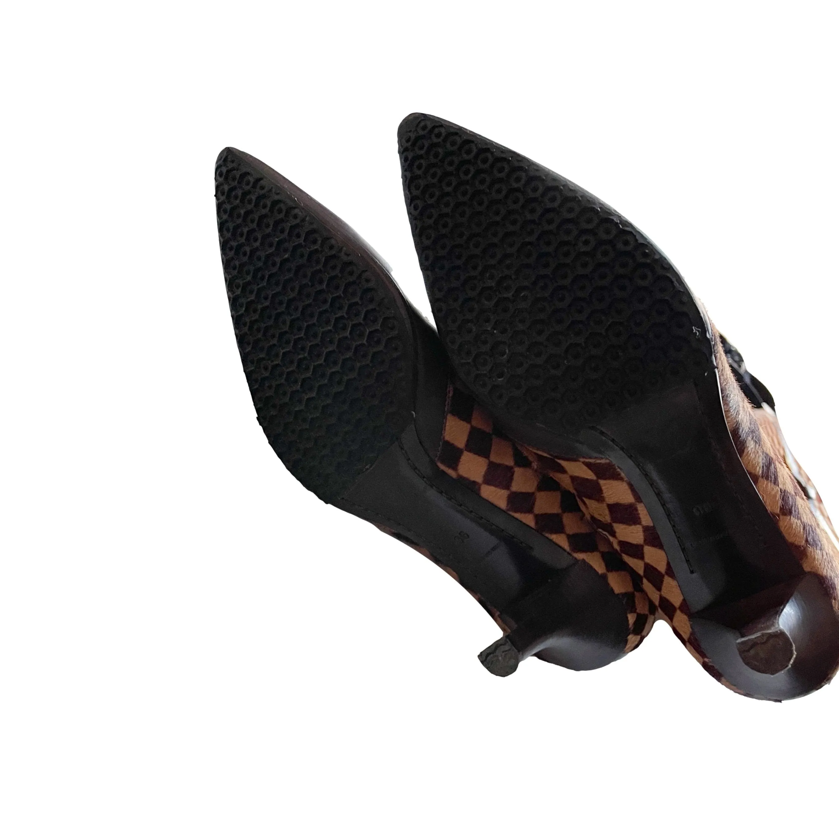 Louis Vuitton Brown Damier Calf Hair Boots