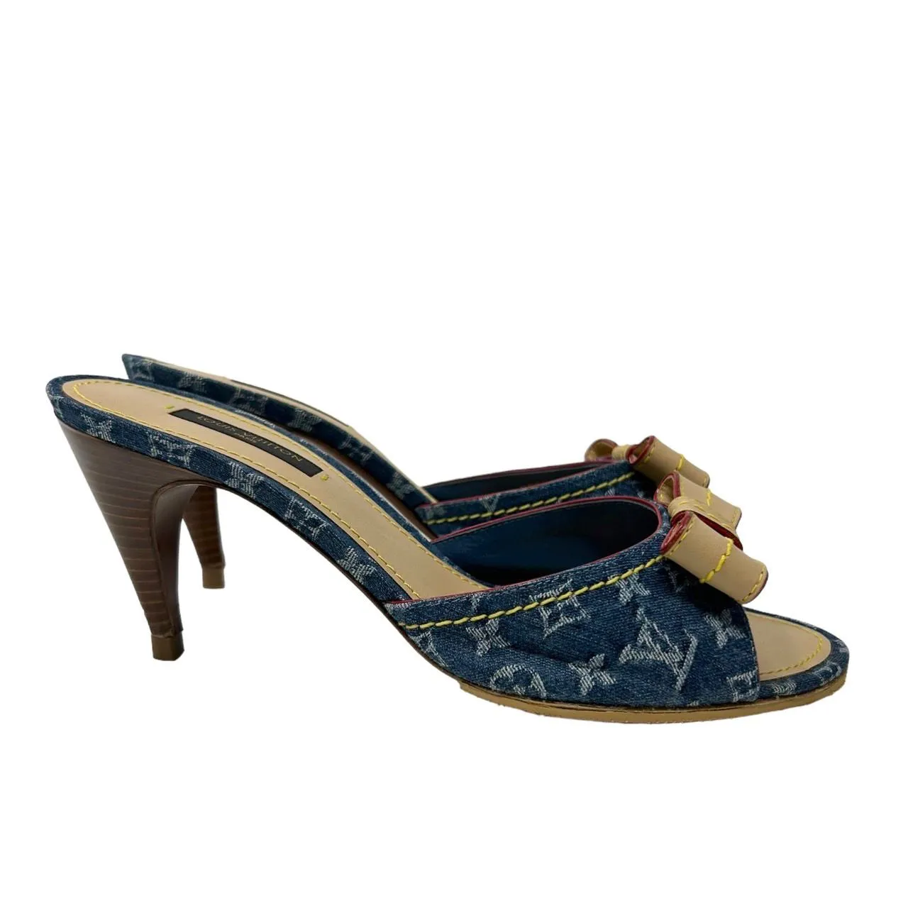 Louis Vuitton Denim Kitten Heels