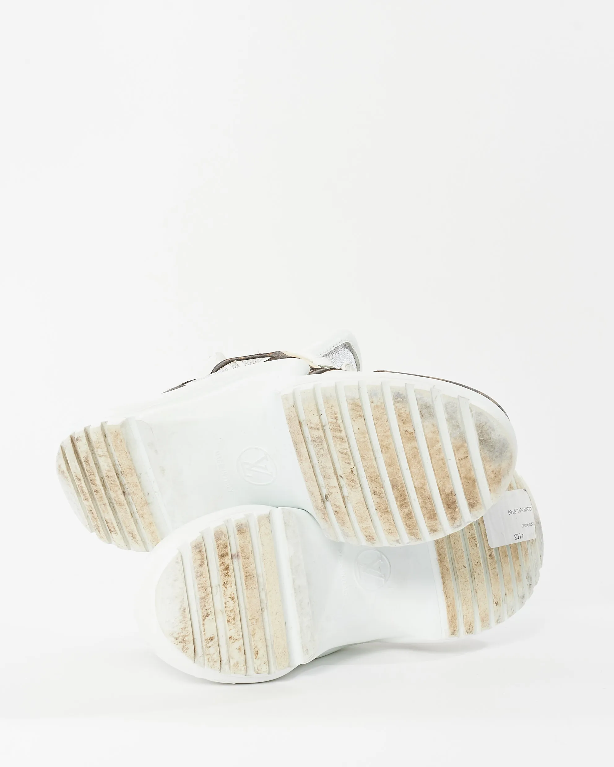 Louis Vuitton White Leather & Monogram Archlight Sneakers - 36