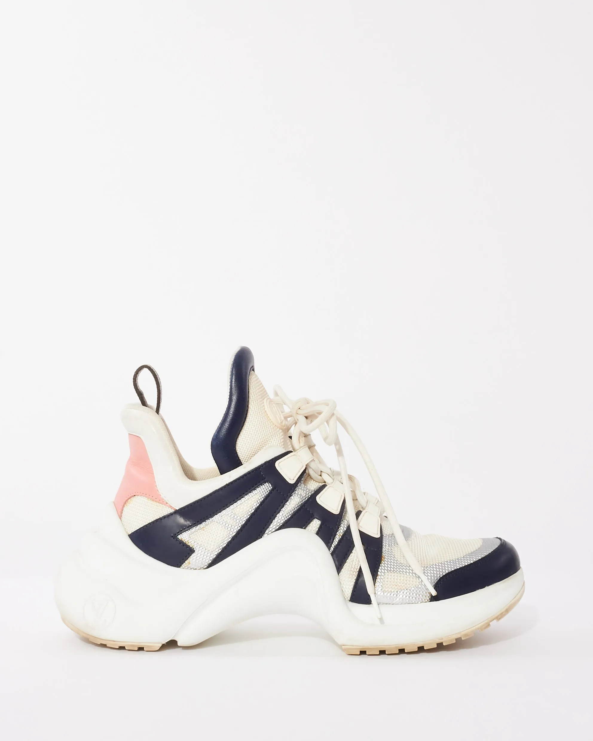 Louis Vuitton White Navy & Pink Archlight Sneakers - 39