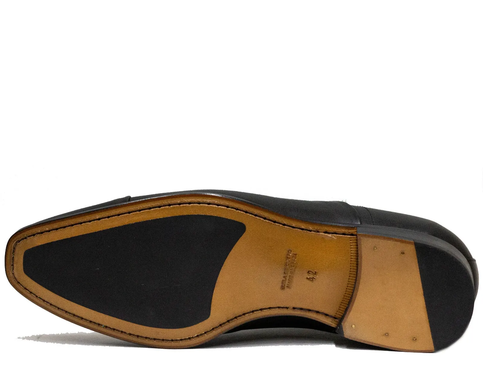 Luciana Men's Black Dress  Leather Shoes 50136