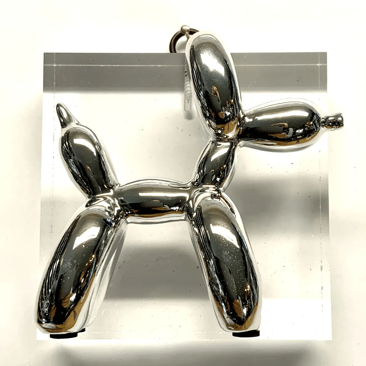Lucite Acrylic Frame with Balloon Dog / Slight Imperfections | 3 3/4 x 1"