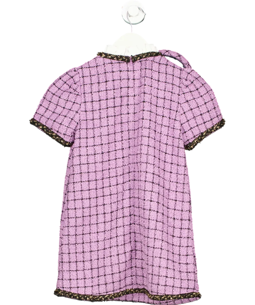 Luxelim Purple Ashley Tweed Dress with Matching Headband 7 Years
