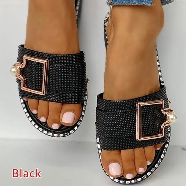 Luxury Summer Sandal with Large Buckle