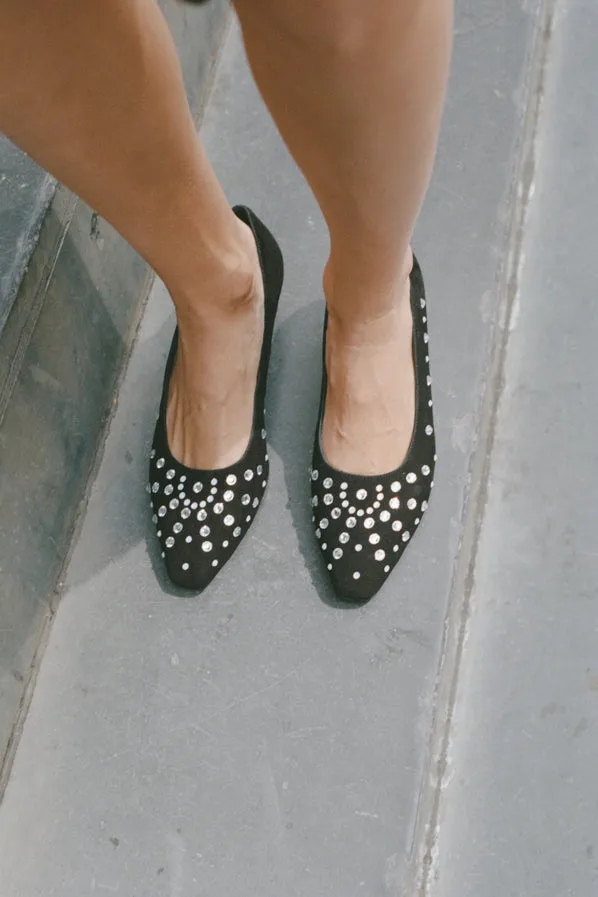 LUZ PUMP, BLACK SUEDE