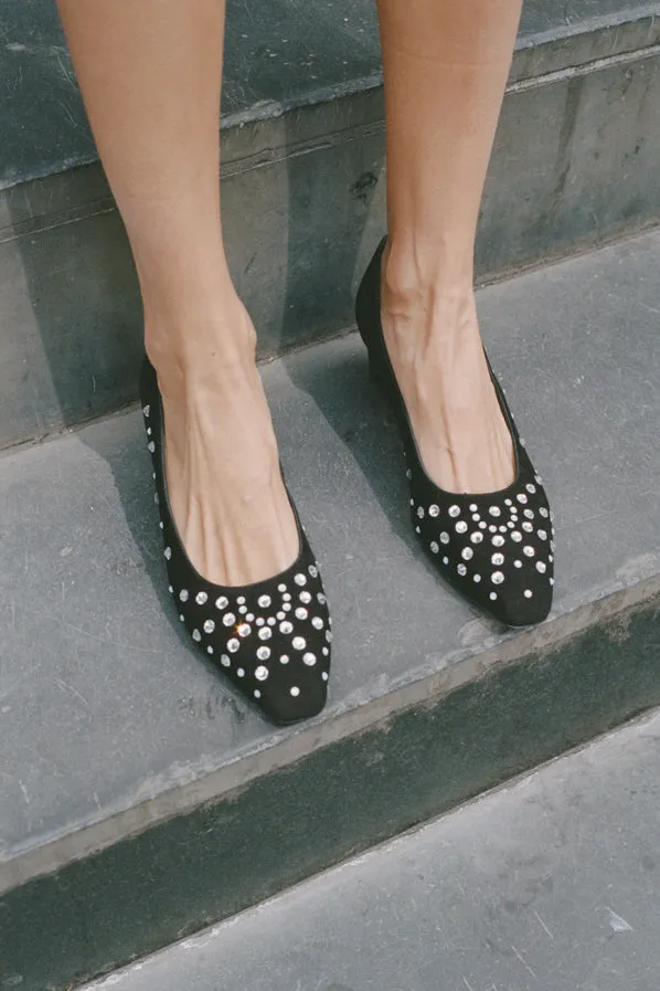 LUZ PUMP, BLACK SUEDE