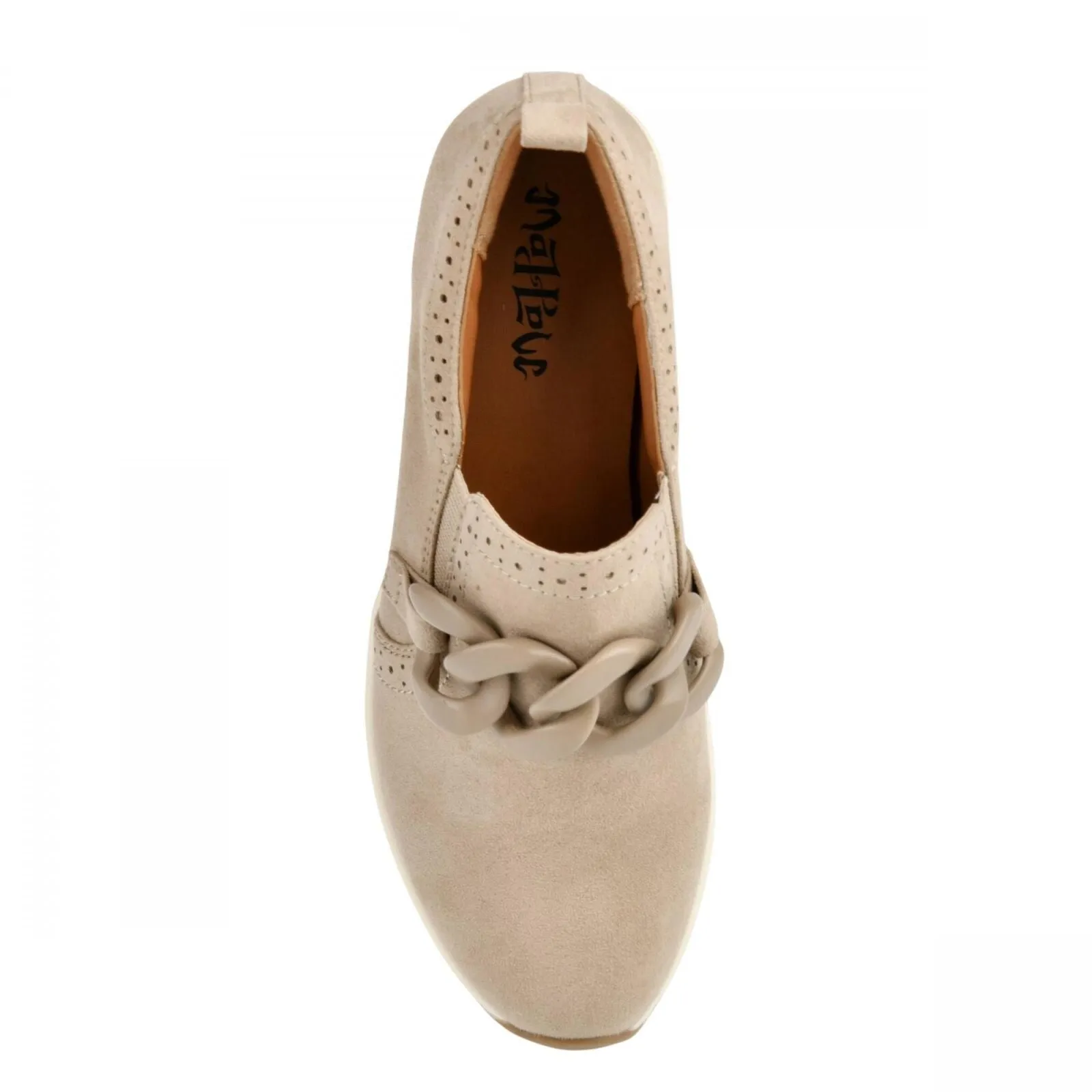 Mad Love Maryanne Platform Loafers with Memory Foam Insole Taupe Brown 9.5M