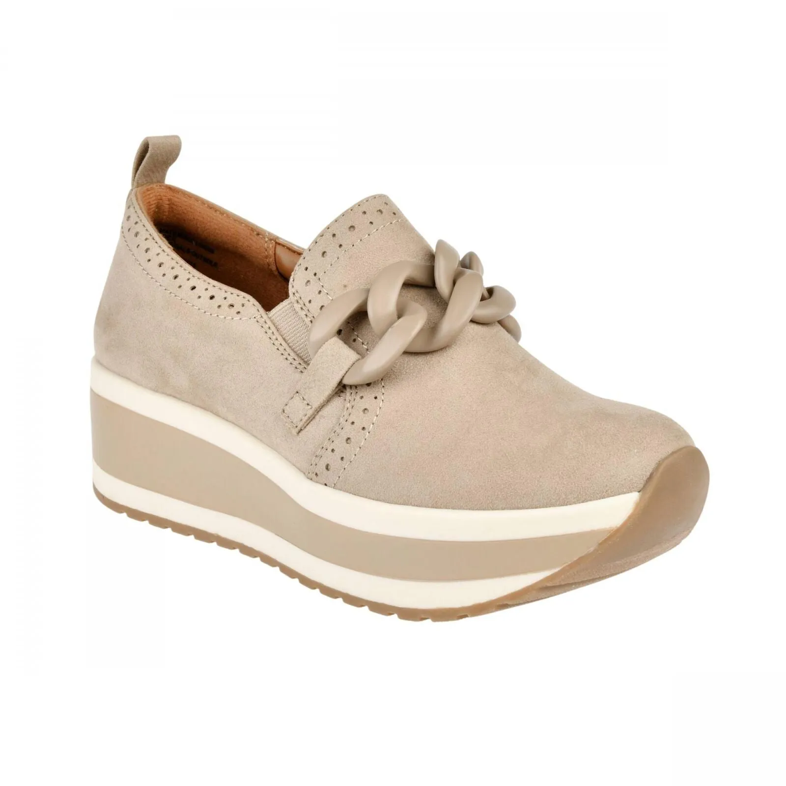 Mad Love Maryanne Platform Loafers with Memory Foam Insole Taupe Brown 9.5M