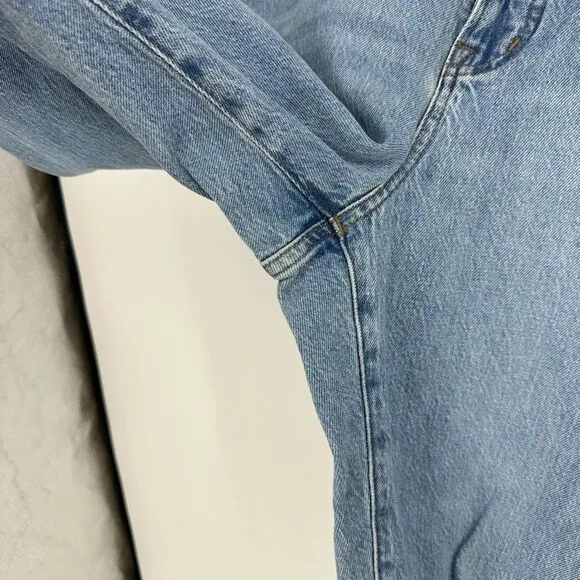 Madewell The Curvy Perfect Vintage Jean Size 33 Bradwell Wash Blue Distressed