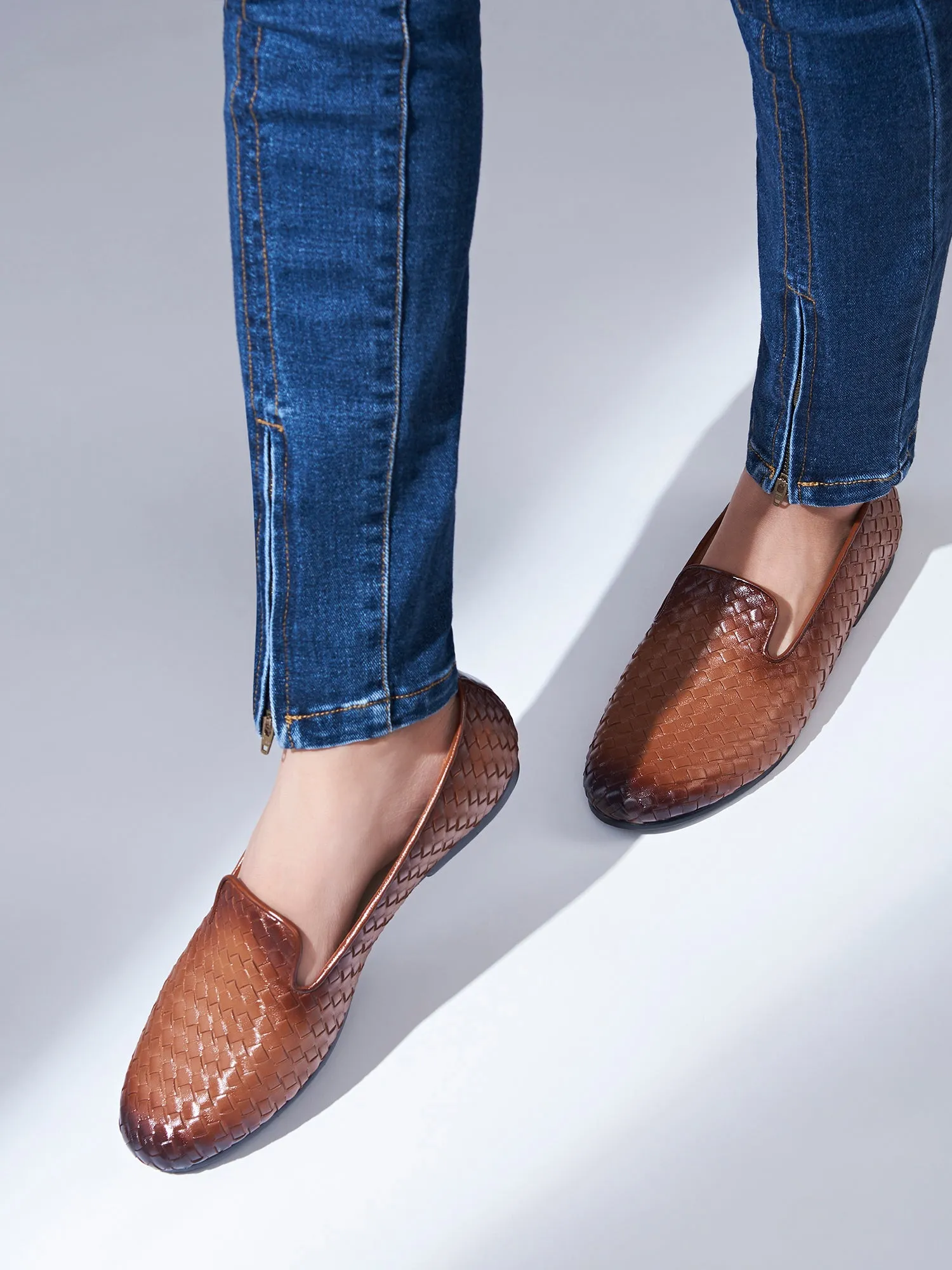 Madison Tan Loafers For Women
