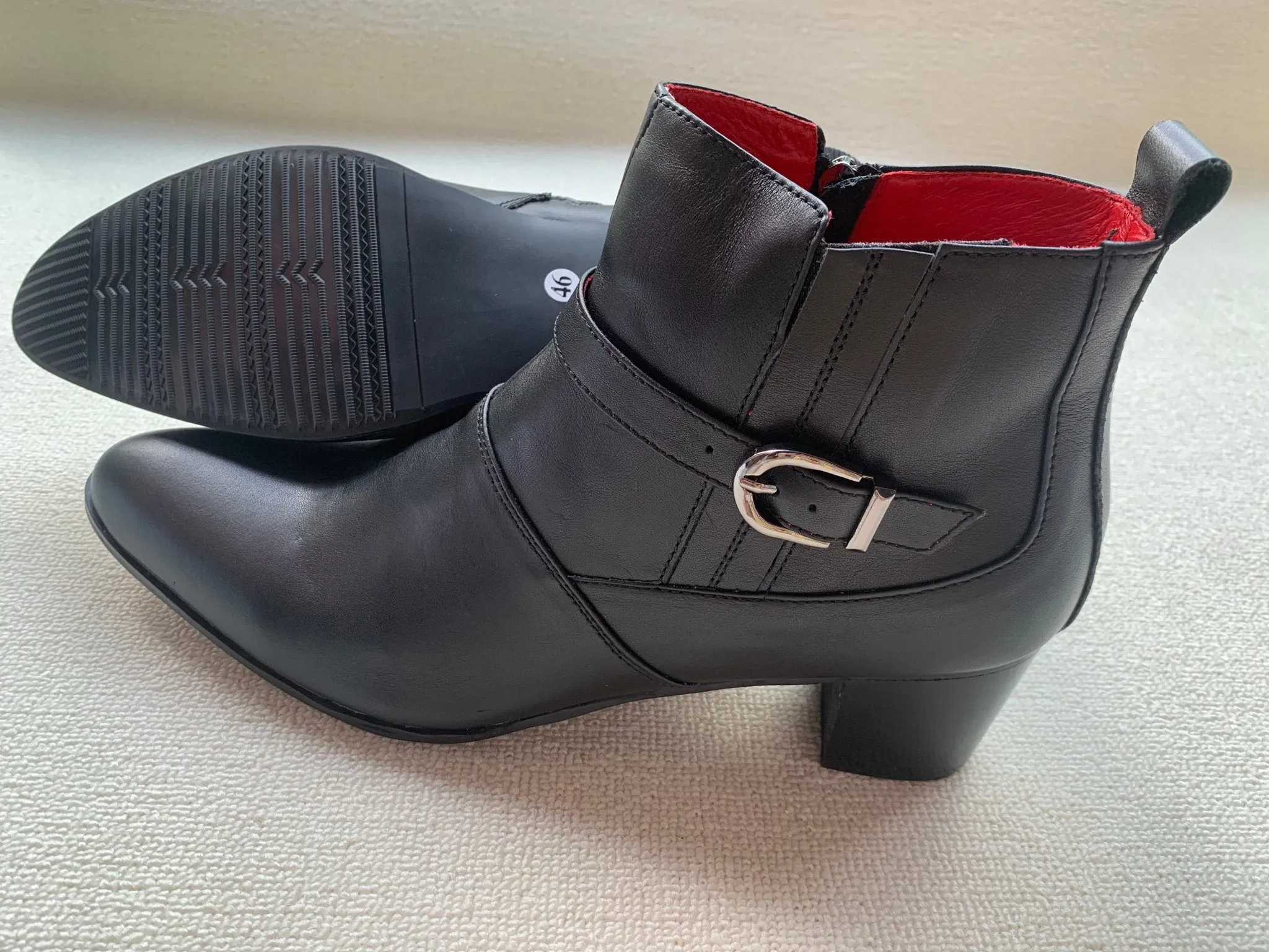 Man High Heel Boots Pointed Toe Dress Shoes