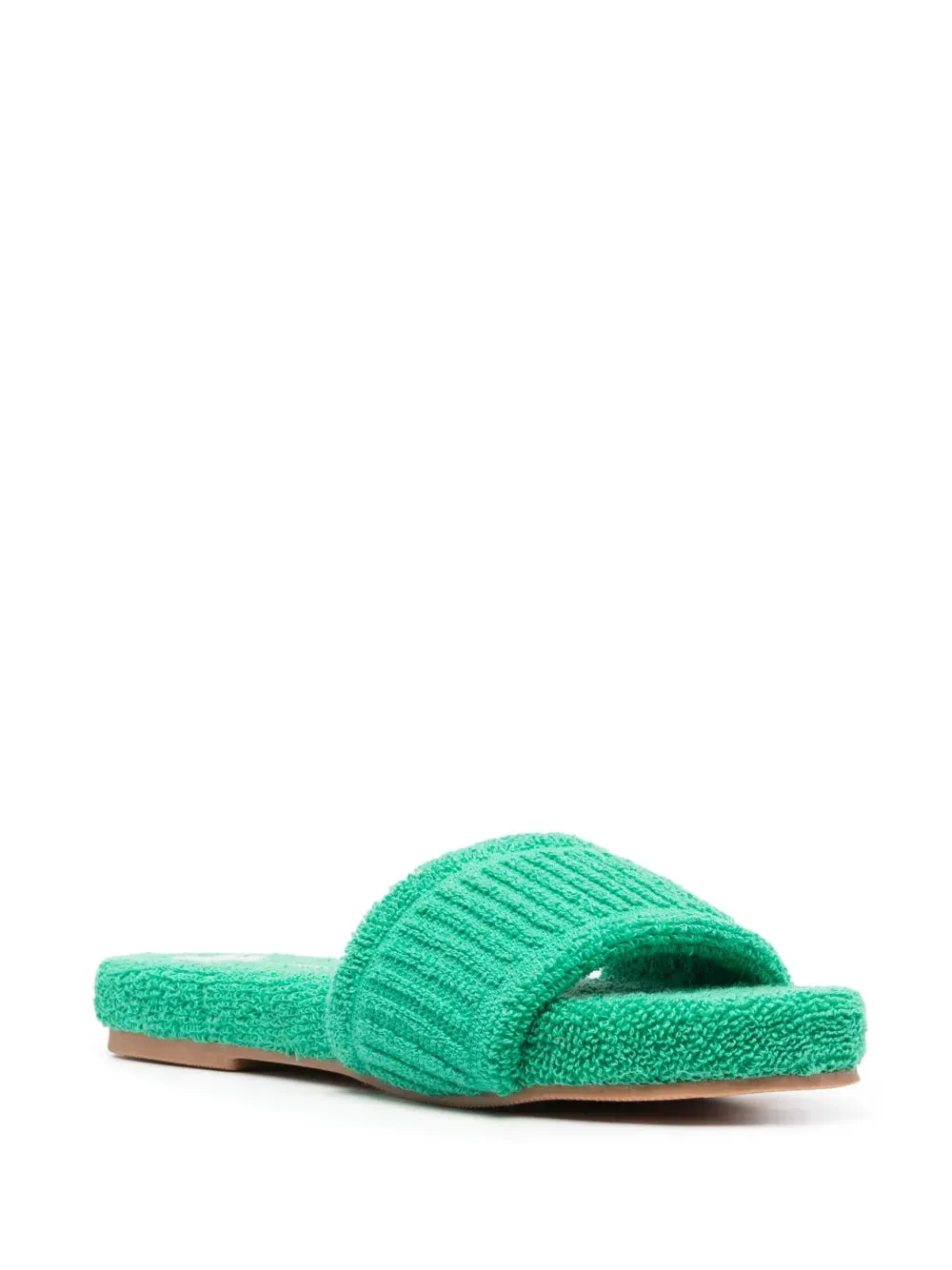 Manebi terrycloth flat slides