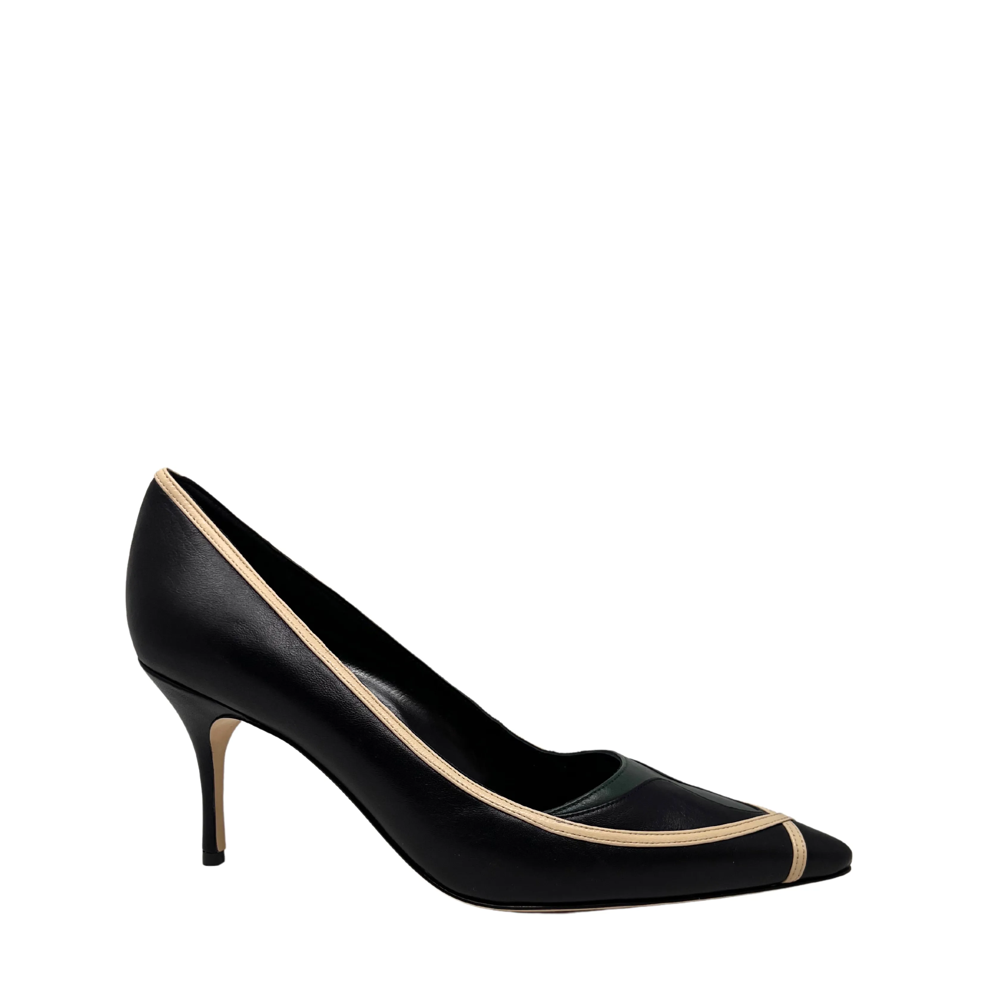 Manolo Blahnik Rinam Tricolor Pumps - Size 40