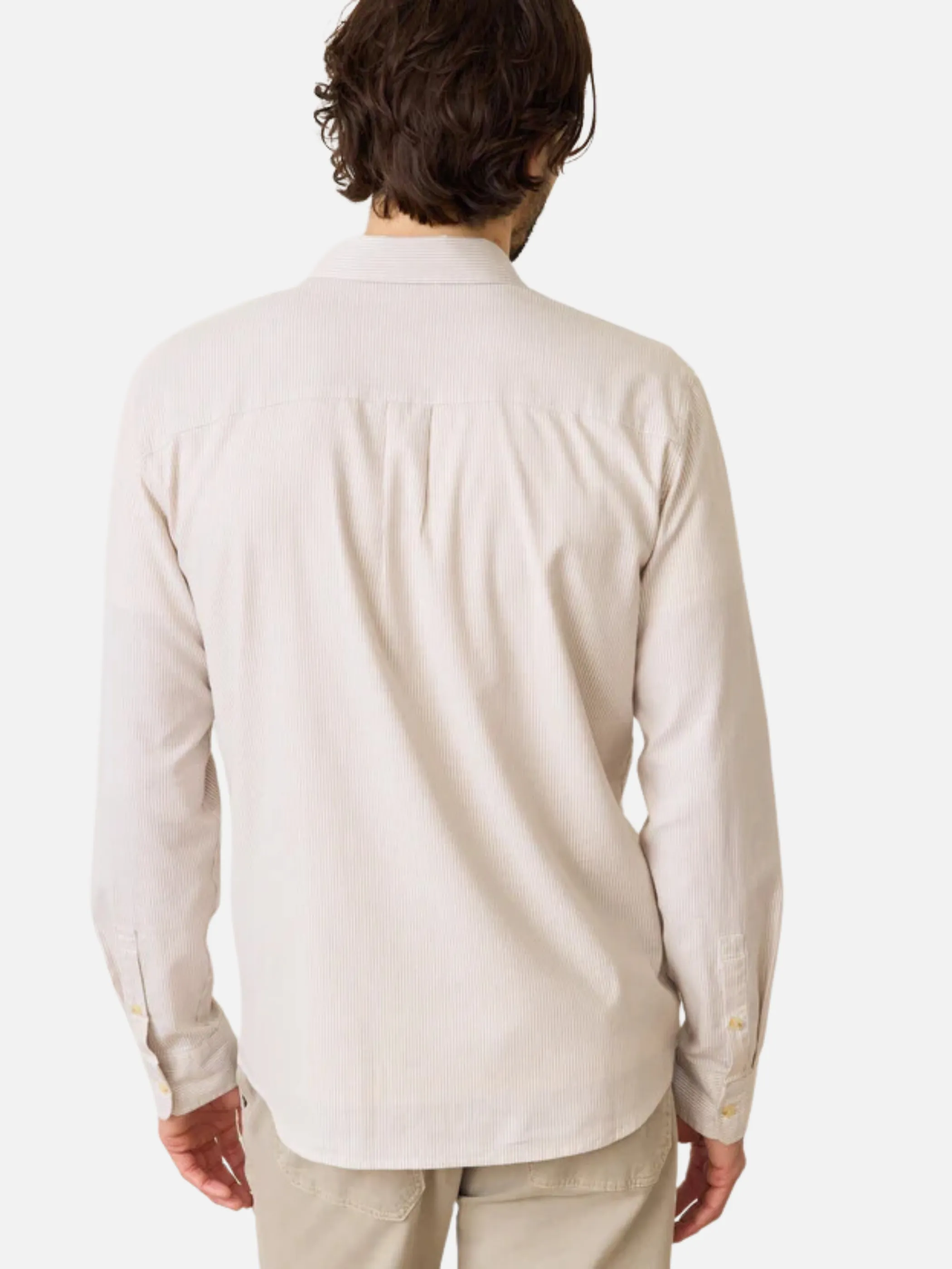 Marine Layer California Oxford - Warm Cream Stripe