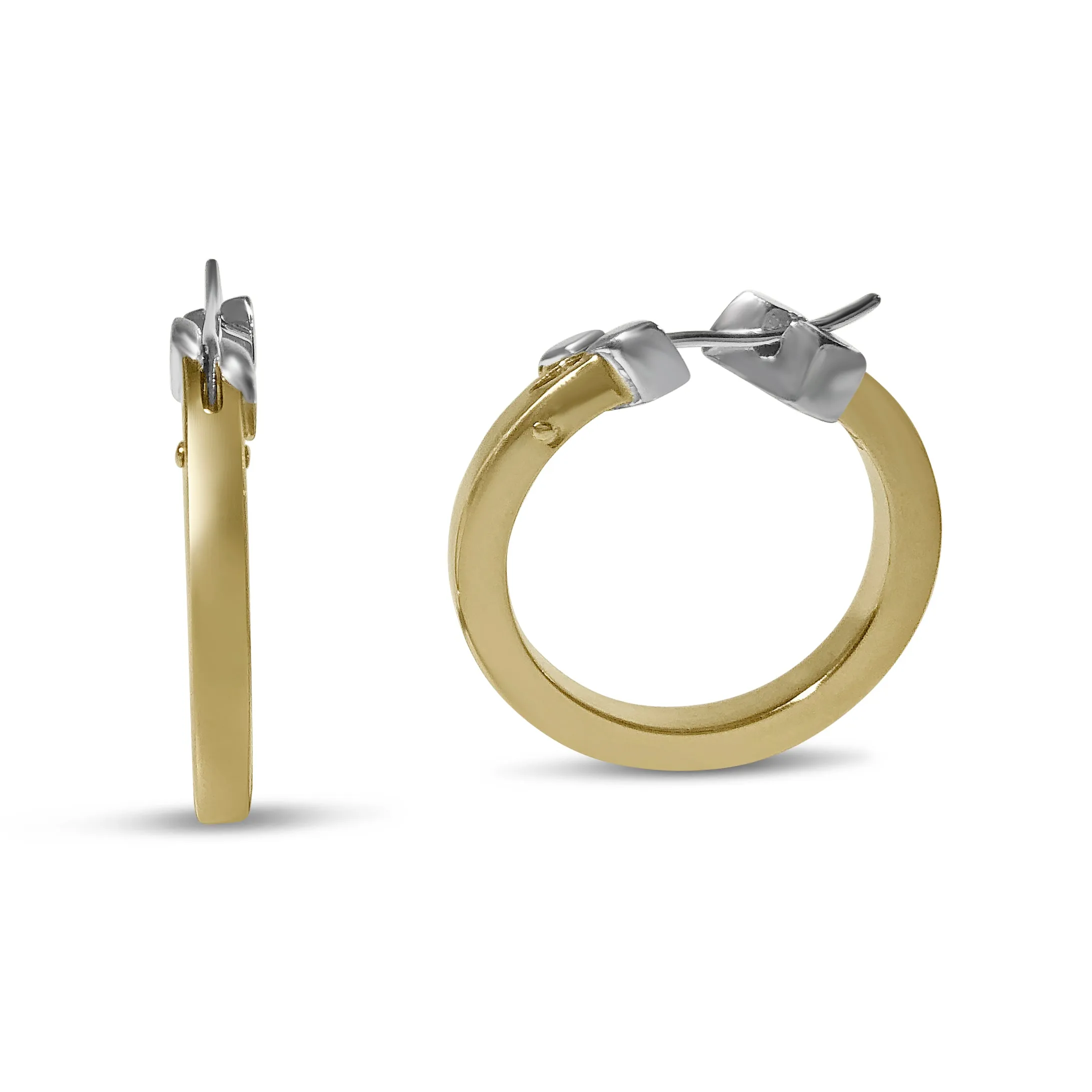 Matthia's & Claire Small Flat Yellow Gold Hoops