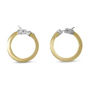 Matthia's & Claire Small Flat Yellow Gold Hoops