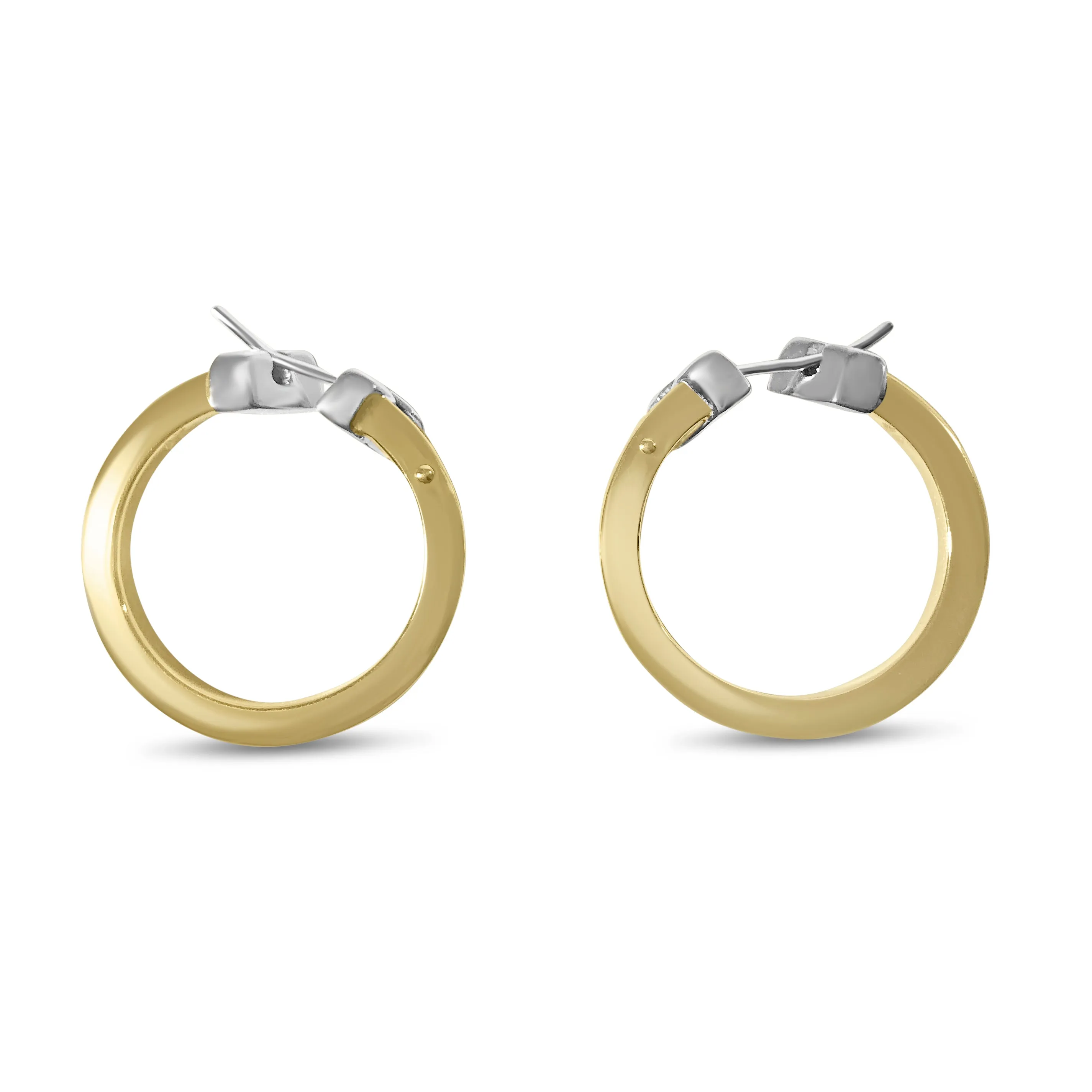 Matthia's & Claire Small Flat Yellow Gold Hoops