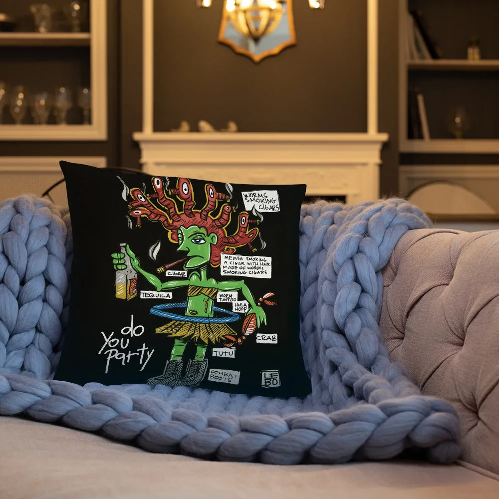 Medusa - Lebo Premium Throw Pillow