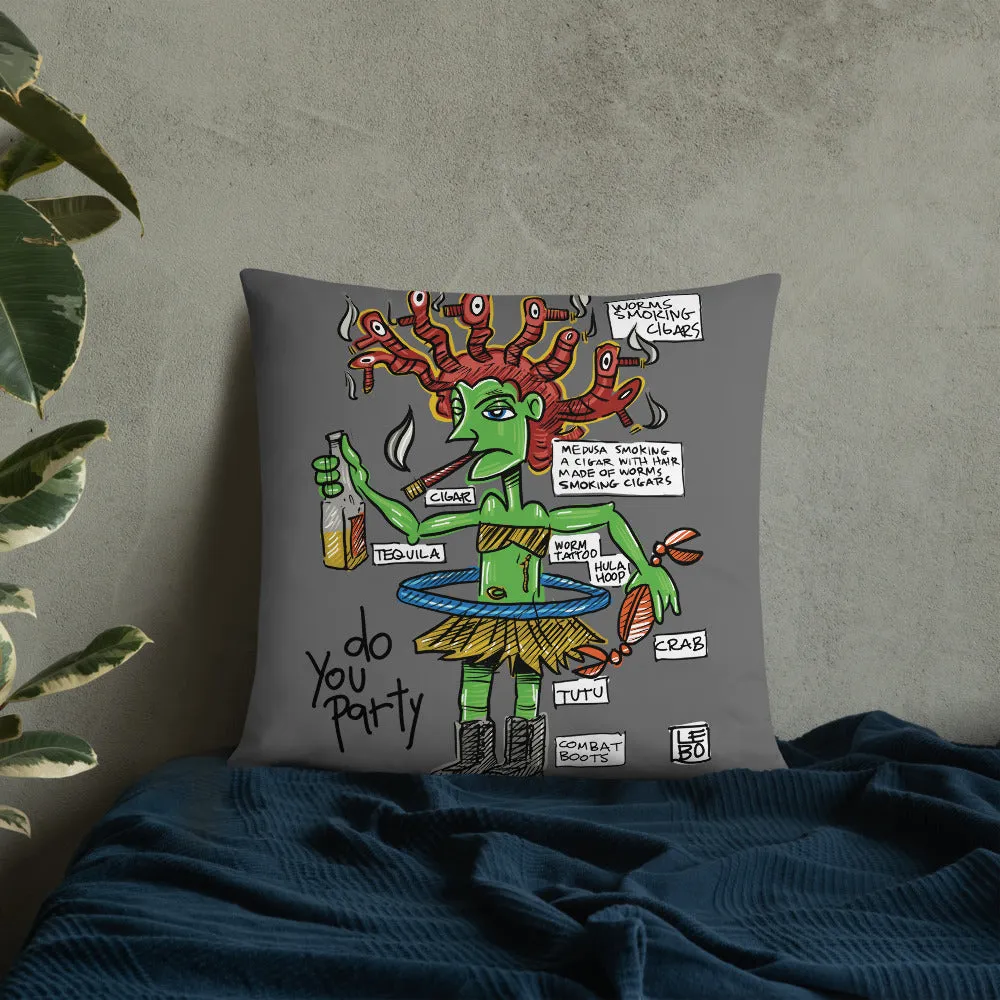 Medusa - Lebo Premium Throw Pillow