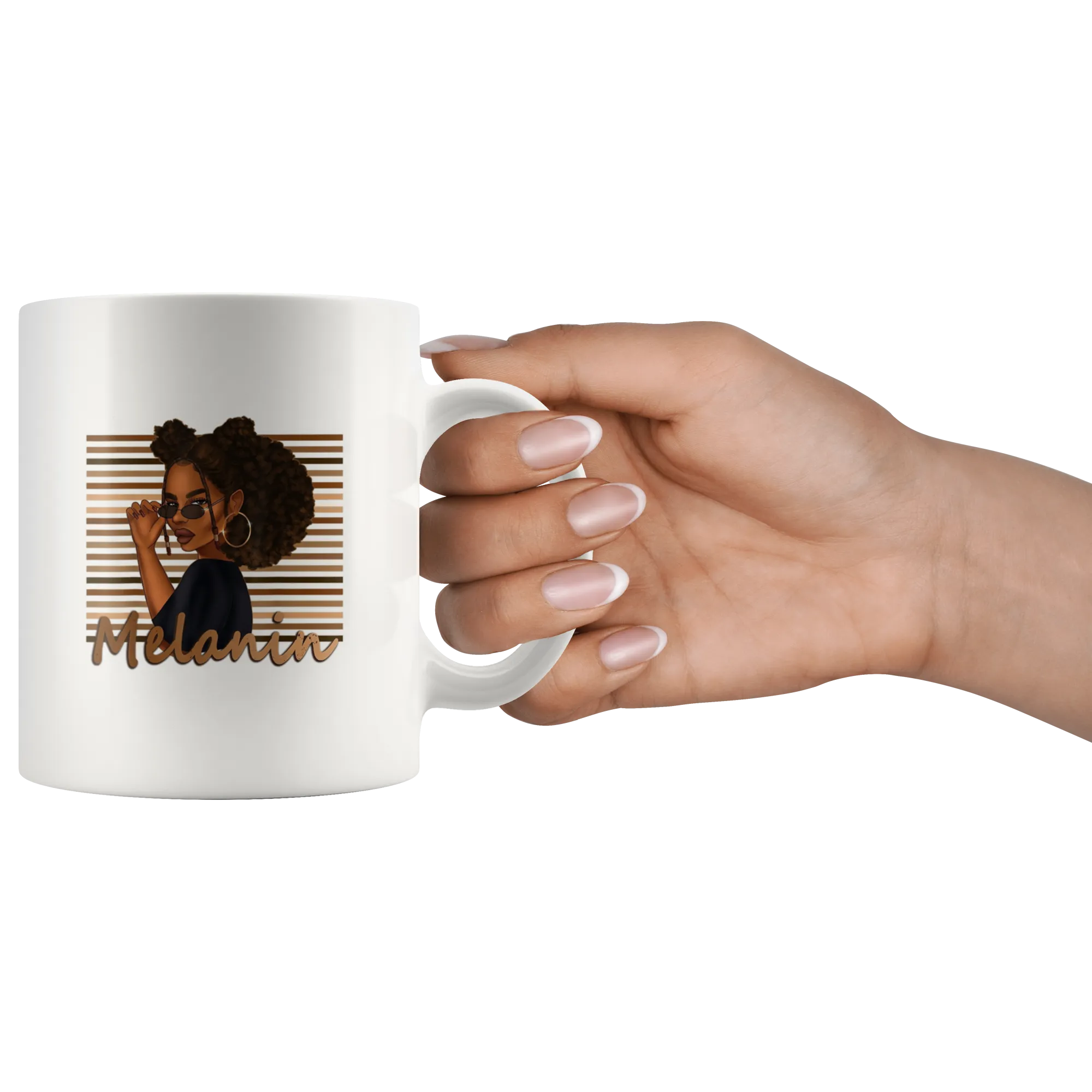 Melanin Girl Mug for Hot or Cold Beverages