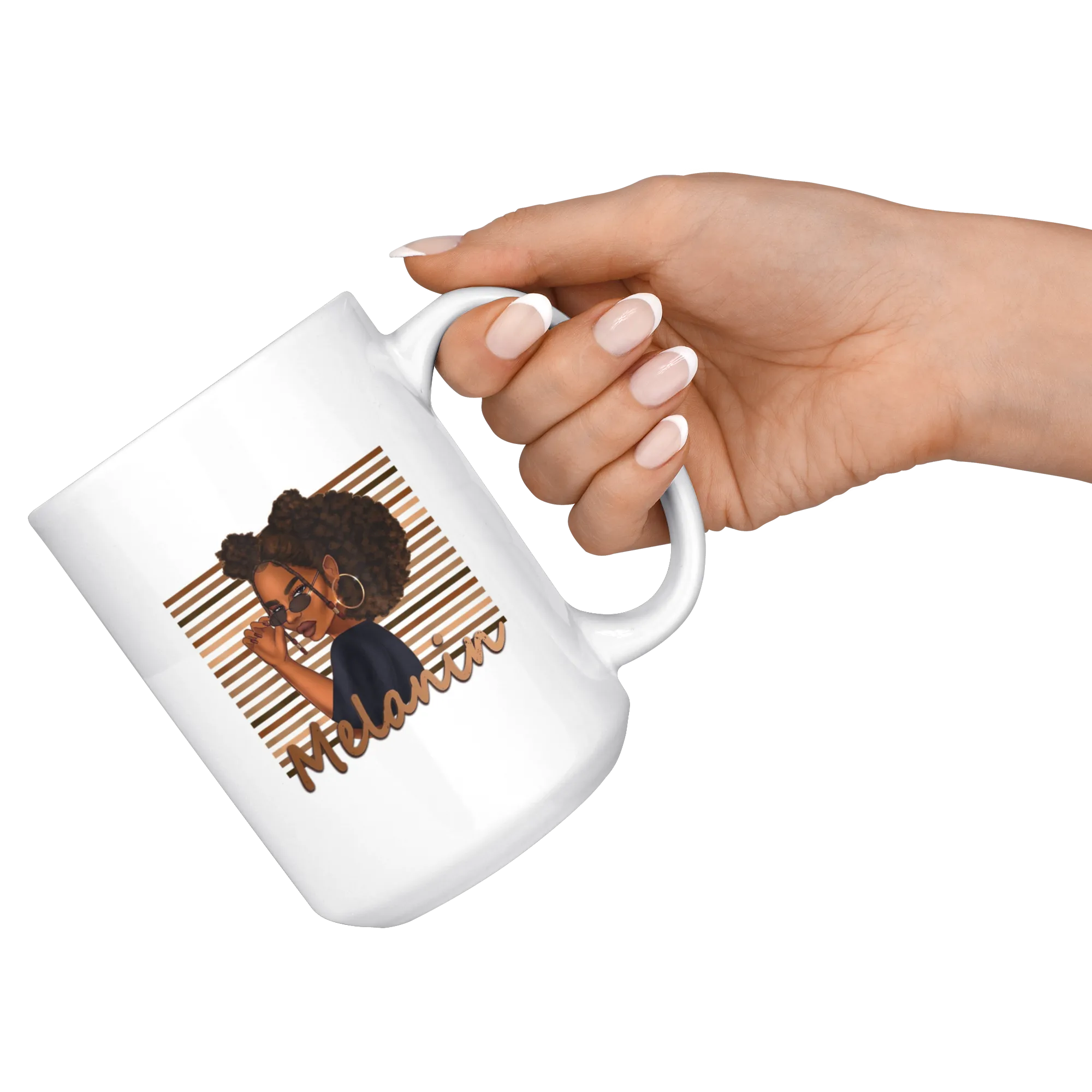 Melanin Girl Mug for Hot or Cold Beverages