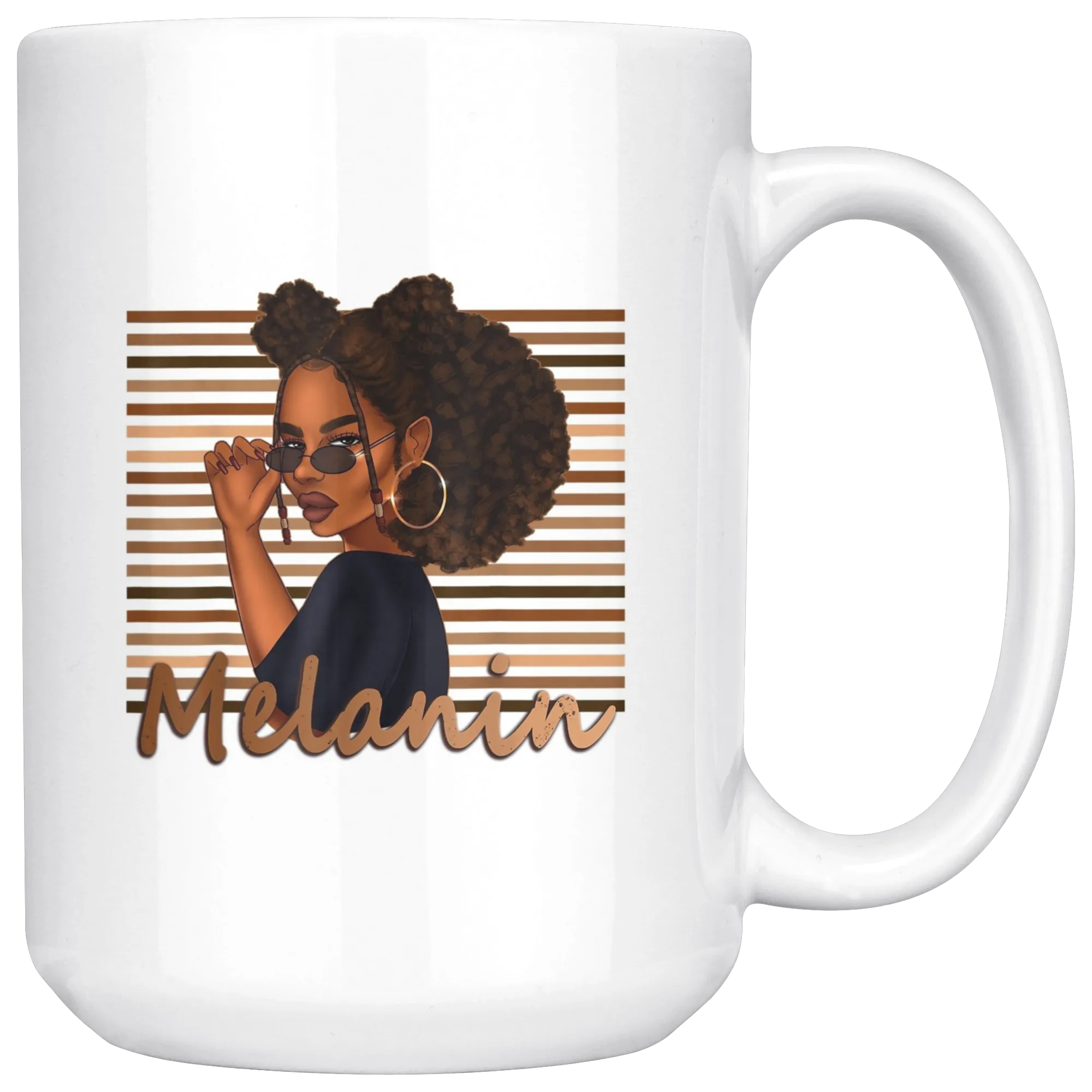 Melanin Girl Mug for Hot or Cold Beverages