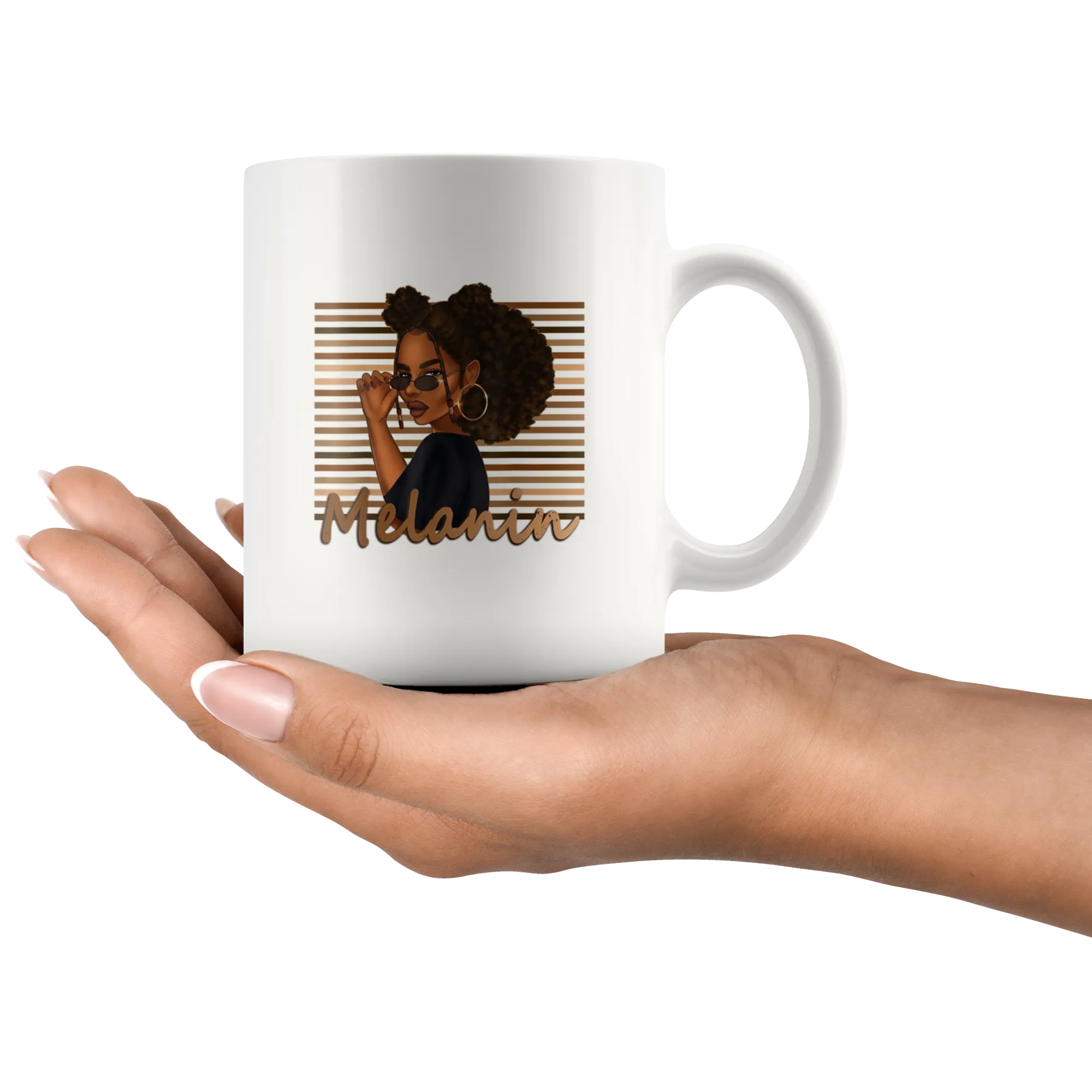Melanin Girl Mug for Hot or Cold Beverages