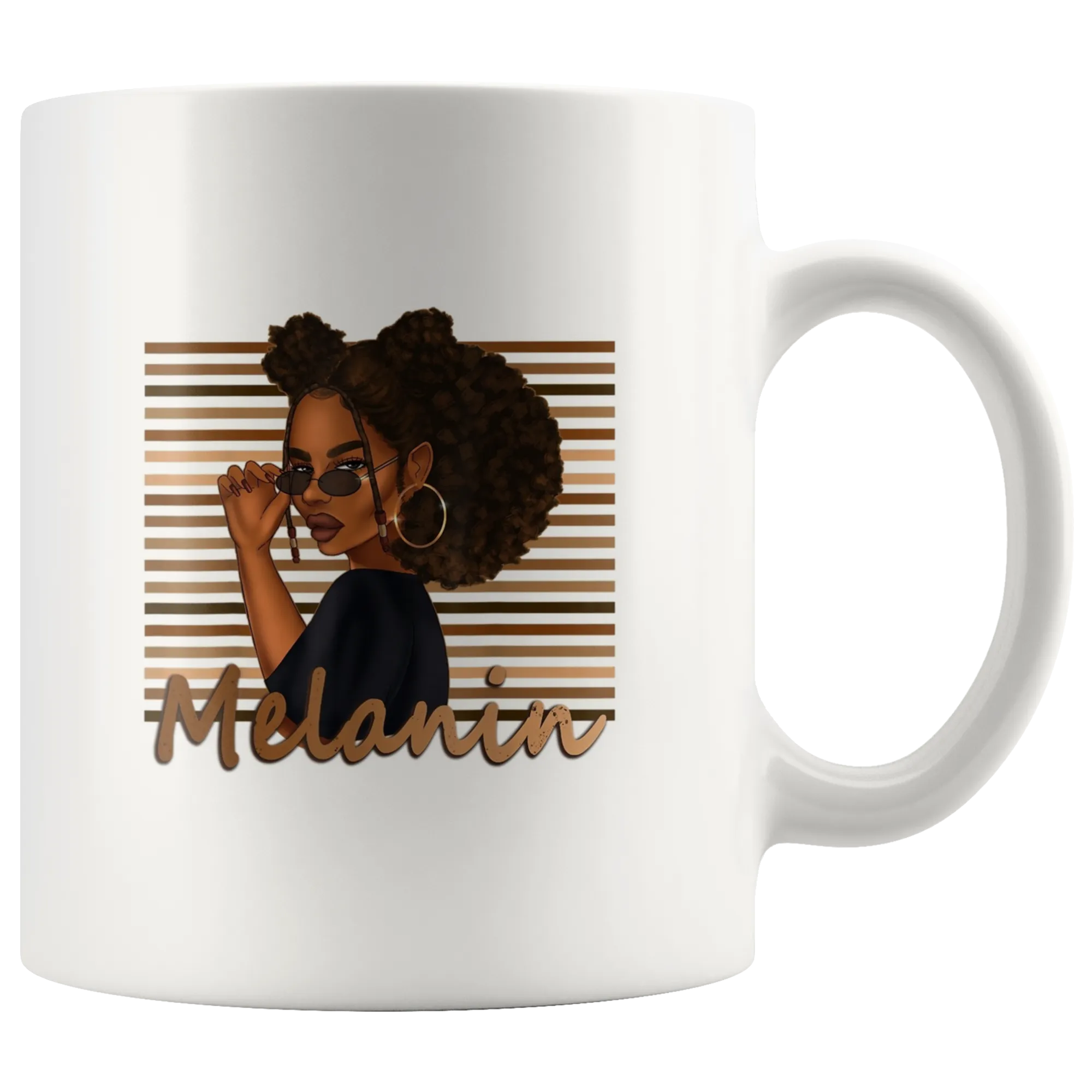 Melanin Girl Mug for Hot or Cold Beverages