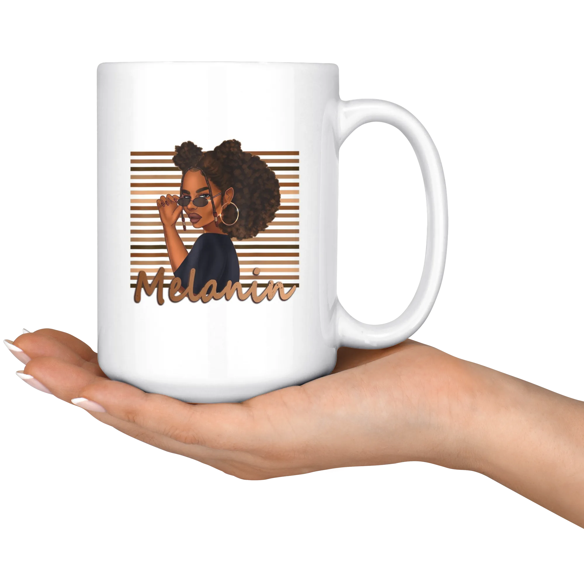 Melanin Girl Mug for Hot or Cold Beverages