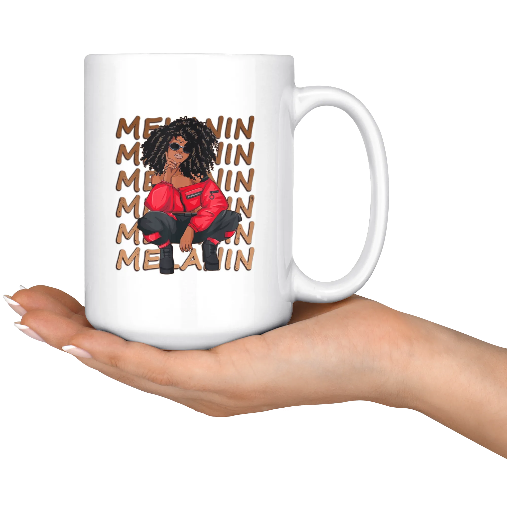 Melanin (red) Mug for Hot or Cold Beverages