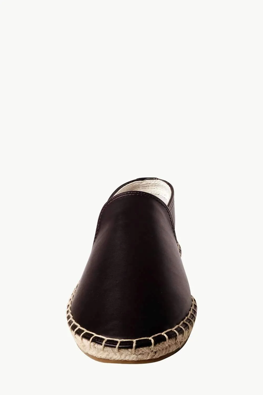 Men's Brown Faux Leather Espadrilles