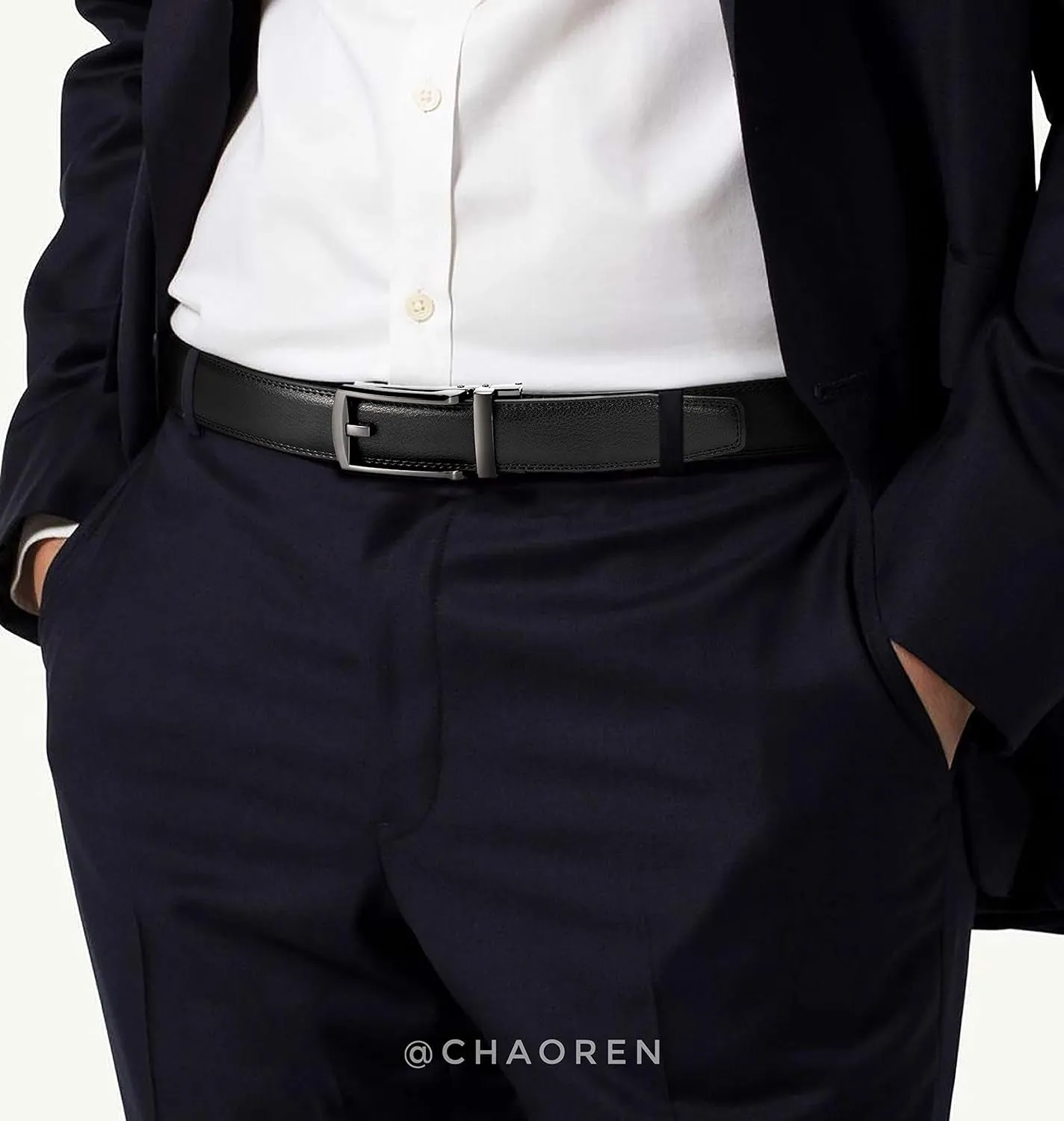 Mens Dress Belt - Ratchet Leather Belt 1 1/4"