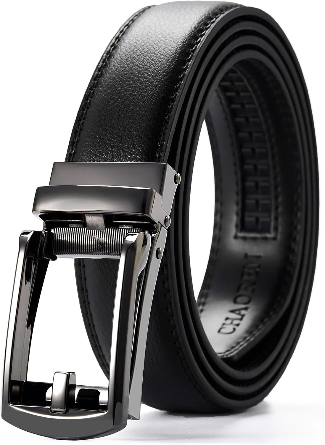 Mens Dress Belt - Ratchet Leather Belt 1 1/4"