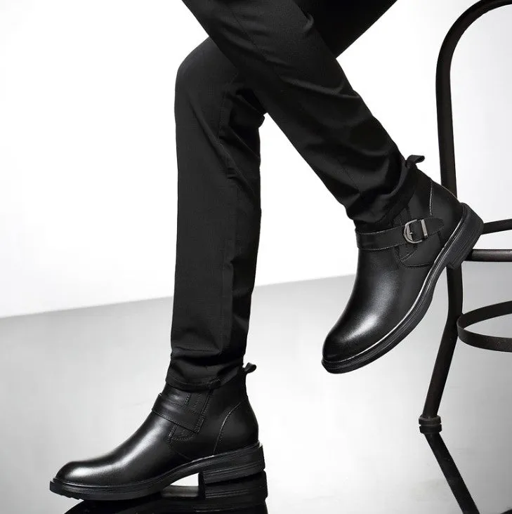 Men's Small Feet Elastic Slip On Dress Shoes MS12