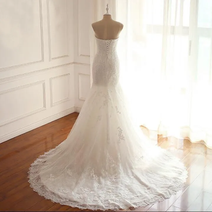 Mermaid Sexy Simple Summer Wedding Dresses, Elegant Formal Real Made Pretty Bridal Gowns , WD0279