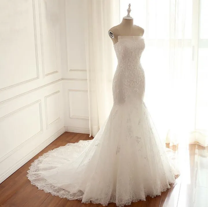 Mermaid Sexy Simple Summer Wedding Dresses, Elegant Formal Real Made Pretty Bridal Gowns , WD0279