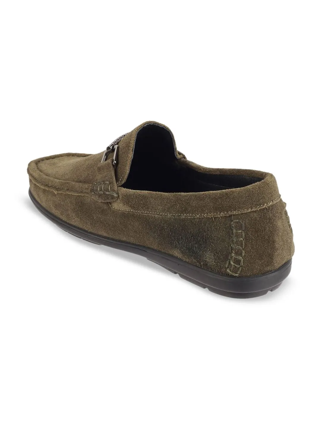 Metro Men Textured Leather Loafers