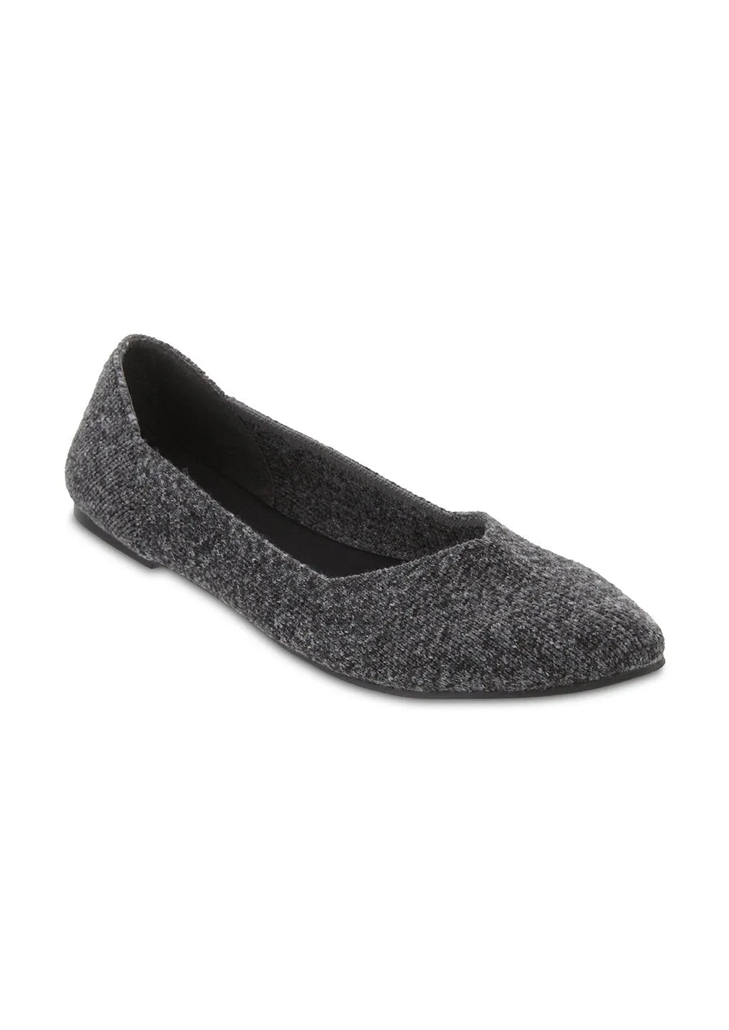 MIA Shoes Kerri Flannel Pointed Toe Flat in Charcoal