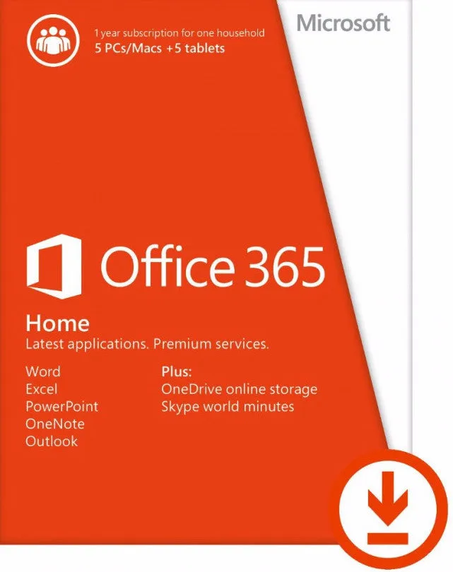 Microsoft Office 365 Home Premium [5PCS|1Year] (PC/MAC)