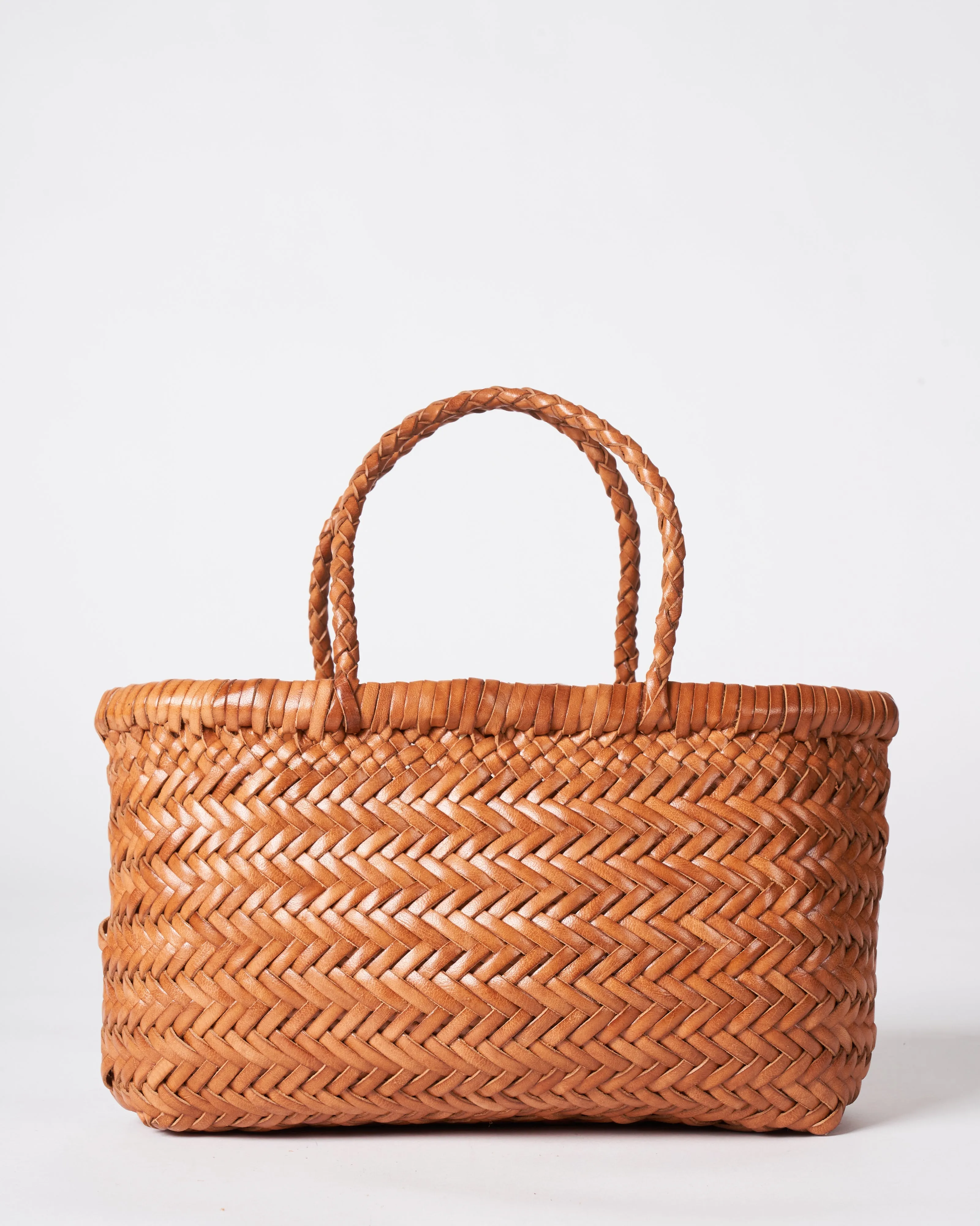 mini flat gora - tan leather