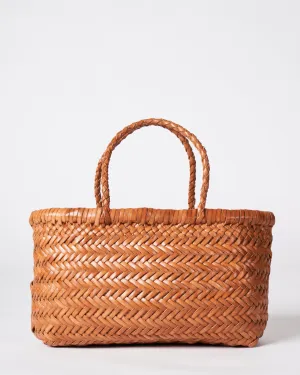 mini flat gora - tan leather